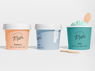 Mum Coffee & Icecream Branding+Packaging berlin colour food graphic design icecream logotype packaging soft soft serve