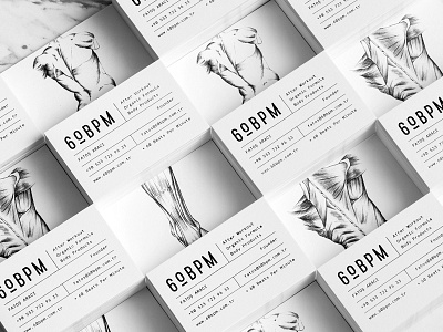 60BPM anatomy branding business card illustration minimal simple