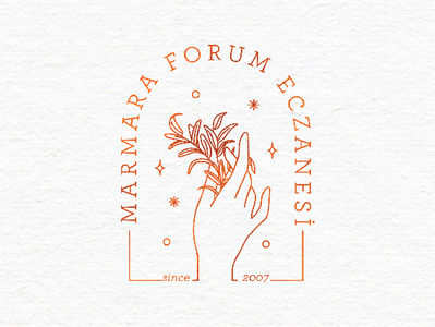 Marmara Forum Pharmacy branding illustration istanbul logo logotype medical pharmacy plant