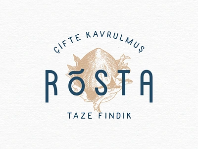 Rosta Logo Option branding graphic design hazelnut identity illustration istanbul logo logotype rosta fındık typography vintage visual identity