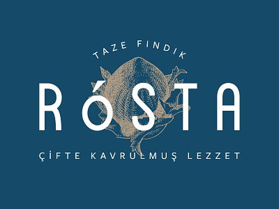 Rosta Hazelnut Logo branding graphic design hazelnut identity illustration istanbul logo logotype nut retro typogaphy vintage