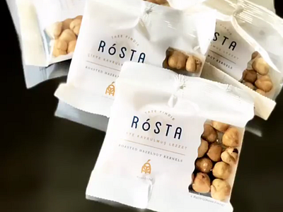Rosta Hazelnut Packagings hazelnut healthy layout logo logotype minimal nut packaging nuts packaging typography