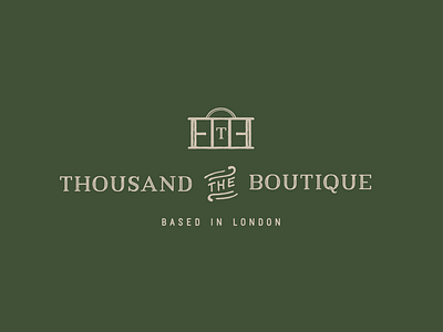 Thousand The Boutique Logo Design boutique logo emblem fashion logo logo logo design logomark logotype london london branding london designer typography vintage logo