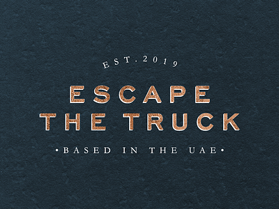 Escape The Truck Logo branding branding design bronze bronze foil dubai escape room escape the truck identity logo logo design logotype type typography visual identity