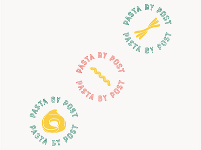 Circle Logos for Pasta by Post circle logo identity illustration istanbul logo logotype makarna pasta illustration pasta logo