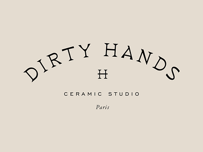 Dirtyhands Logo Pt1 branding ceramic studio france identity logo logo design logotype paris typography vintage logo vintage typography