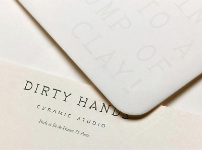 Dirty Hands Ceramic Studio Logo brand identity branding ceramic logo latin serif logo logo design logotype london minimal serif font startup type typography