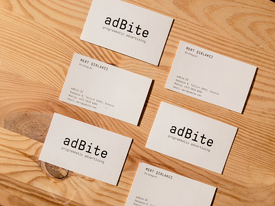Adbite Business Cards business card estonia logo logo design london minimal design monotype