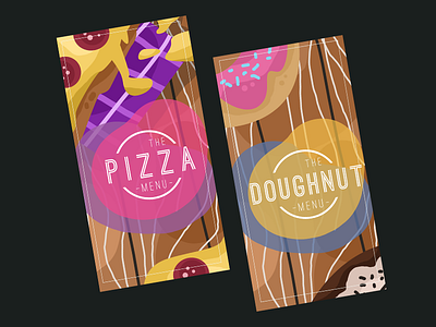 A Menu design doughnuts food graphic design illustration menu pizza restaurant vector vector art