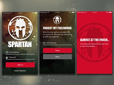 Spartan Race UI Design 01 app fitness mobile sketch spartan race ui design