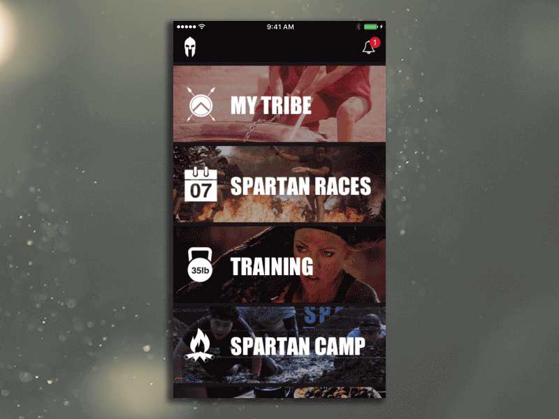 Spartan Race UI Design 02 app fitness invision mobile sketch spartan race ui design