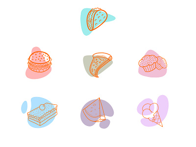 Fast Food icons art design food icon icon set illustration mobile type ui vector web website