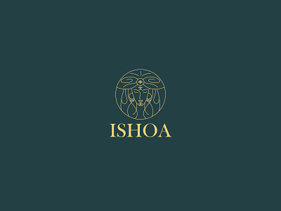 ISHOA Beauty logo design beauty logo brand design brand identity branding design indentity logo logo design logotype minimal outline vector web