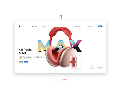Apple AirPods Max Ui concept design 3d airpods animation apple branding design graphic design logo motion graphics ui