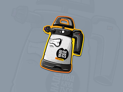 Angry ik foamer (car detailing sticker) car design detailing foamer ik illustration illustrator ishu sticker texture vector