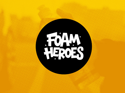 Foam Heroes logo car shampoo design detailing foam heroes ishu logo vector