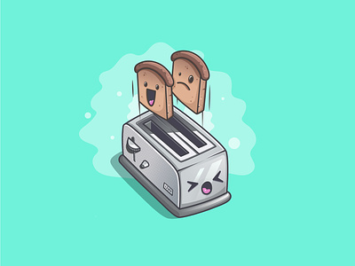Toaster design illustraion illustrator ishu isometric toaster toasts