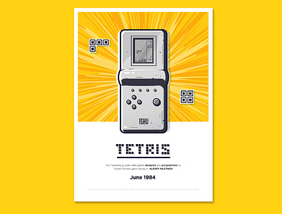 tetris poster design game illustration illustrator ishu poster tetris texture vector