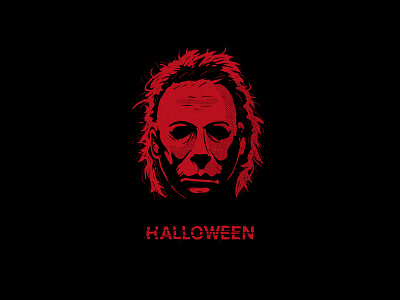 Happy Halloween design dribbbleweeklywarmup halloween halloween design horror movie illustration illustrator ishu michael myers red texture vector