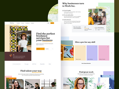 Freelance Platform - Exploration #3 banner color design freelance hiring patterns texture ui ux website