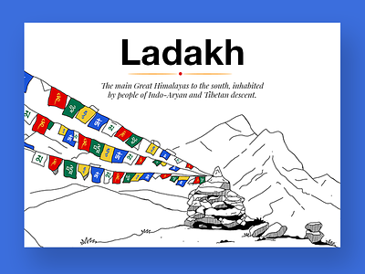 Ladakh Post Card illustration post card sketch tourism trip