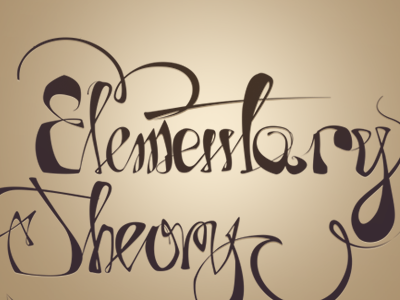 Elementary Theory lettering typo