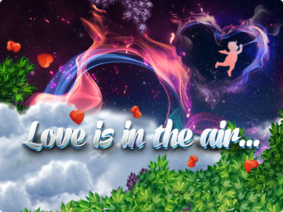 Love is in the air... email illustration. merketing
