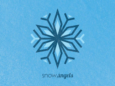Snow Angels - Large Flake angels blue icon logo snow snow flake winter