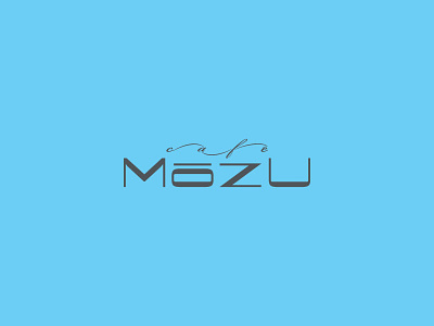 Cafe Mozu branding cafe identity logo logotype typography water wordmark