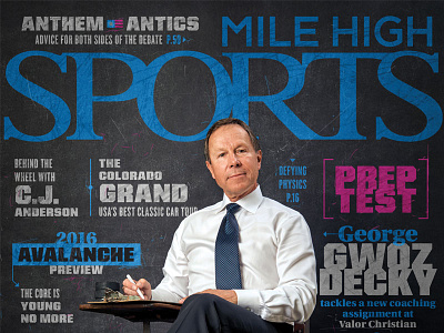 MHSM Magazine Cover - October 2016 chalkboard cover design editorial high school logotype magazine publication sports typography wordmark