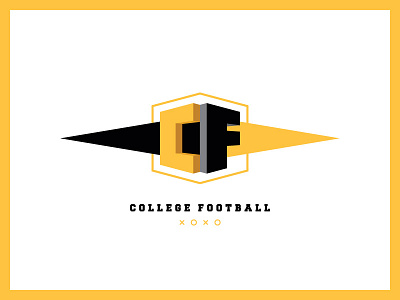 Ekmn College Football 3d branding caps college font football identity logo logotype typography wordmark