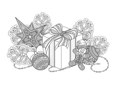 Christmas Coloring Page, №3