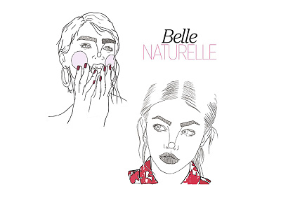 Belle Naturelle acrylic drawing fashion girl illustration watercolor