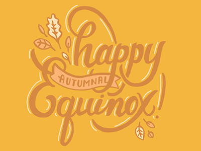 Happy first day of fall! autumn color fall gold handlettering illustration leaves lettering photoshop seasons. warm weather