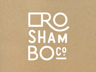 Roshambo Logo Mark custom hand crafted lettering logo typography