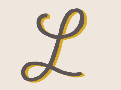 L l letterform lettering script