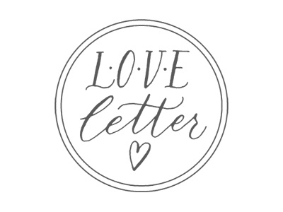 Love Letter Stamp calligraphy circle hand lettering heart letter love mark script simple stamp stationery valentines