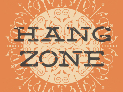 Hang Zone decor hang hangout livingroom orange pattern screenprint zone