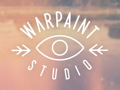 Warpaint Logo background brand design eyeball identity polaroid print studio warpaint