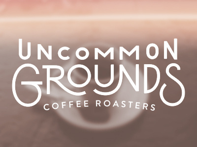 Uncommon Grounds Logo Progress coffee curve custom elegant grounds hand drawn type illustraror logo simple type typography uncommon unique