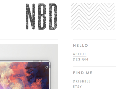 Blog Layout chevron clean design fonts layout logo nbd simple web