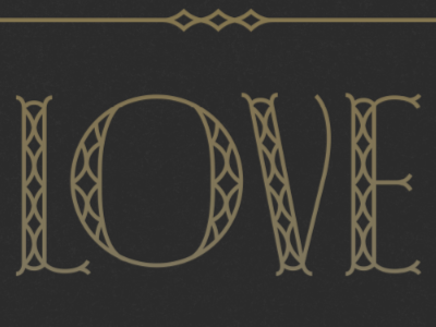 Love Type custom design gold illustrator lettering linework love print typography