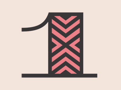 I have one dribbble invite! 1 draft invite lettering numbers one typography