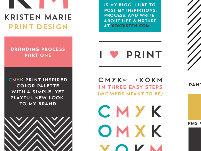 Personal Branding Process branding cmyk color identity palette personal print design