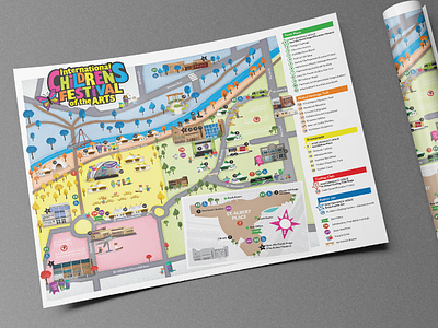 Northern Alberta International Children’s Festival Site Map design illustration map