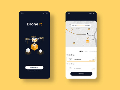 Drone it app creative delivery app design drone figma design interaction interaction design mobile ui ui ui designer uidesign