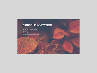 Dribbble invitation