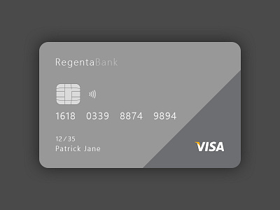 Debit card design concept bank card concept credit debit design grey minimalist mockup psd template visa