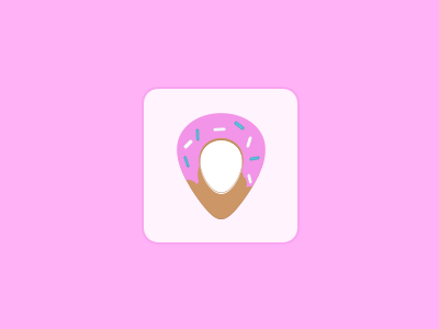 Daily UI 005 - Donut Locator App app challenge daily ui daily ui 005 daily ui challenge design donut location minimalist sketch ui ui challenge