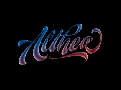 Althea art calligraphy letterform lettering song tribute